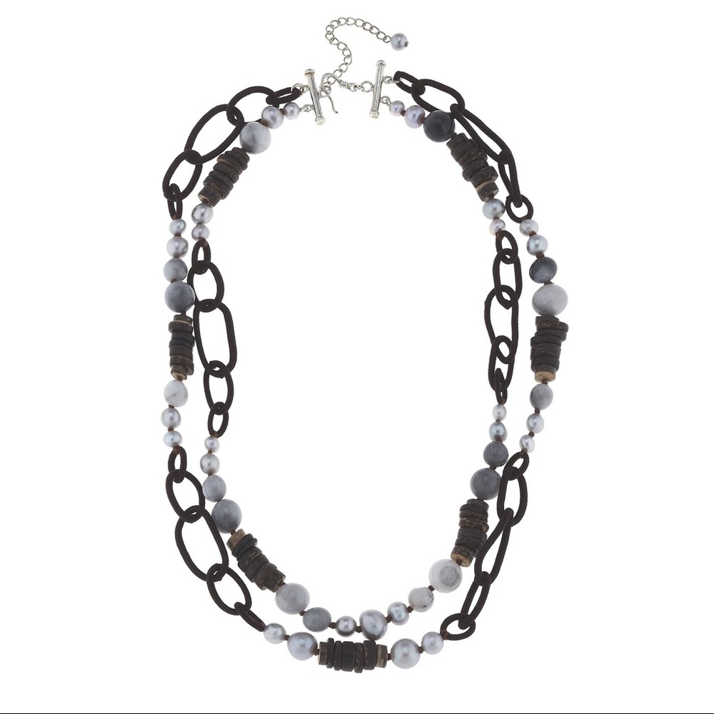 Sterling silver necklace and earring set